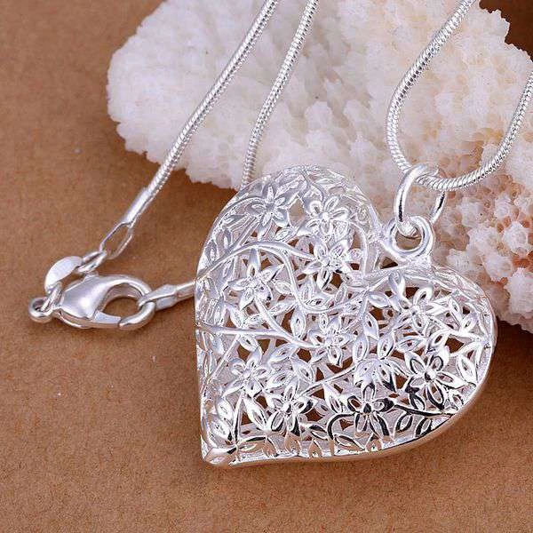 fine silver plated pendant 925-sterling-silver jewelry heart flower pendants necklace for women men +chain
fine silver plated pendant 925-sterling-silver jewelry heart flower pendants necklace for women men +chain