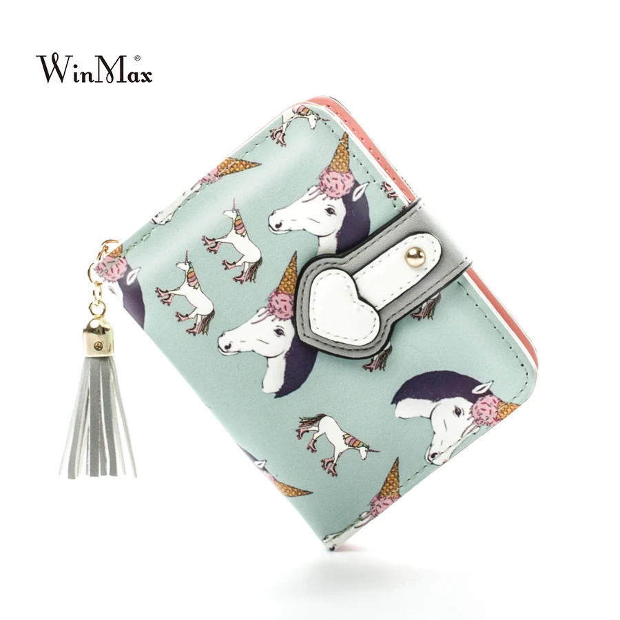 Women Short Type HASP Hand Wallets Cartoon Unicorn Printing Soft PU Leather Colorful Purse Wallet Ladies Clutch Coin Card Purse
Women Short Type HASP Hand Wallets Cartoon Unicorn Printing Soft PU Leather Colorful Purse Wallet Ladies Clutch Coin Card Purse