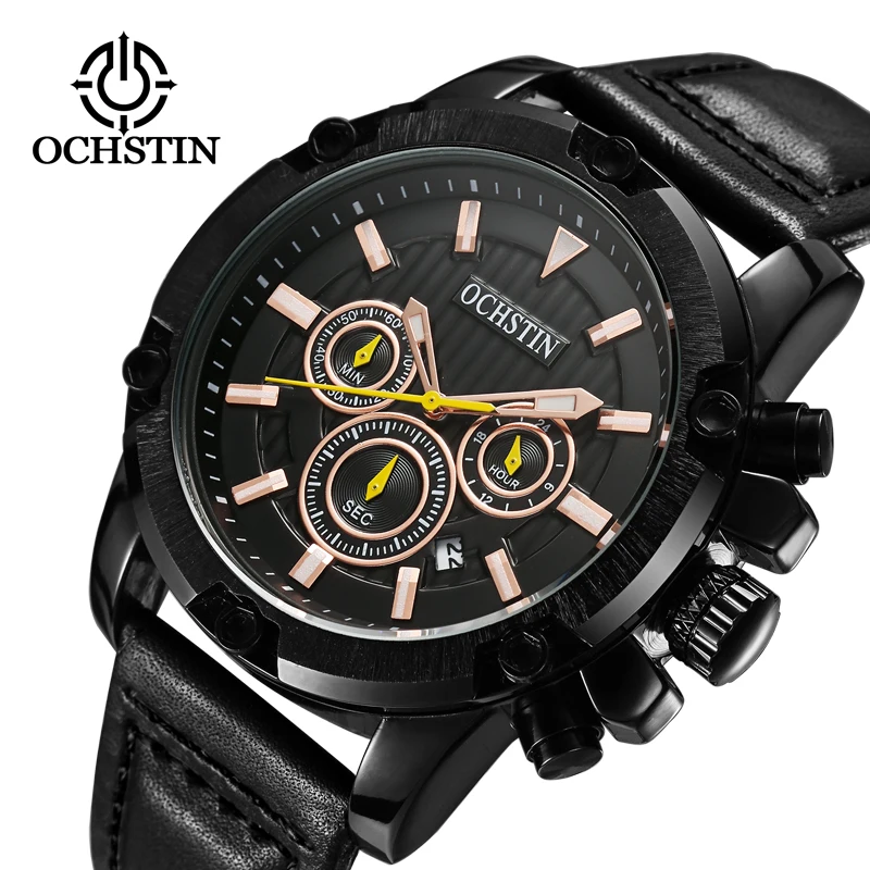 OCHSTIN 2017 Top Brand Sports Men Watch Fashion Big Dial Chronograph Leather Wrist Watch Auto Date Casual Military Quartz Watch
OCHSTIN 2017 Top Brand Sports Men Watch Fashion Big Dial Chronograph Leather Wrist Watch Auto Date Casual Military Quartz Watch