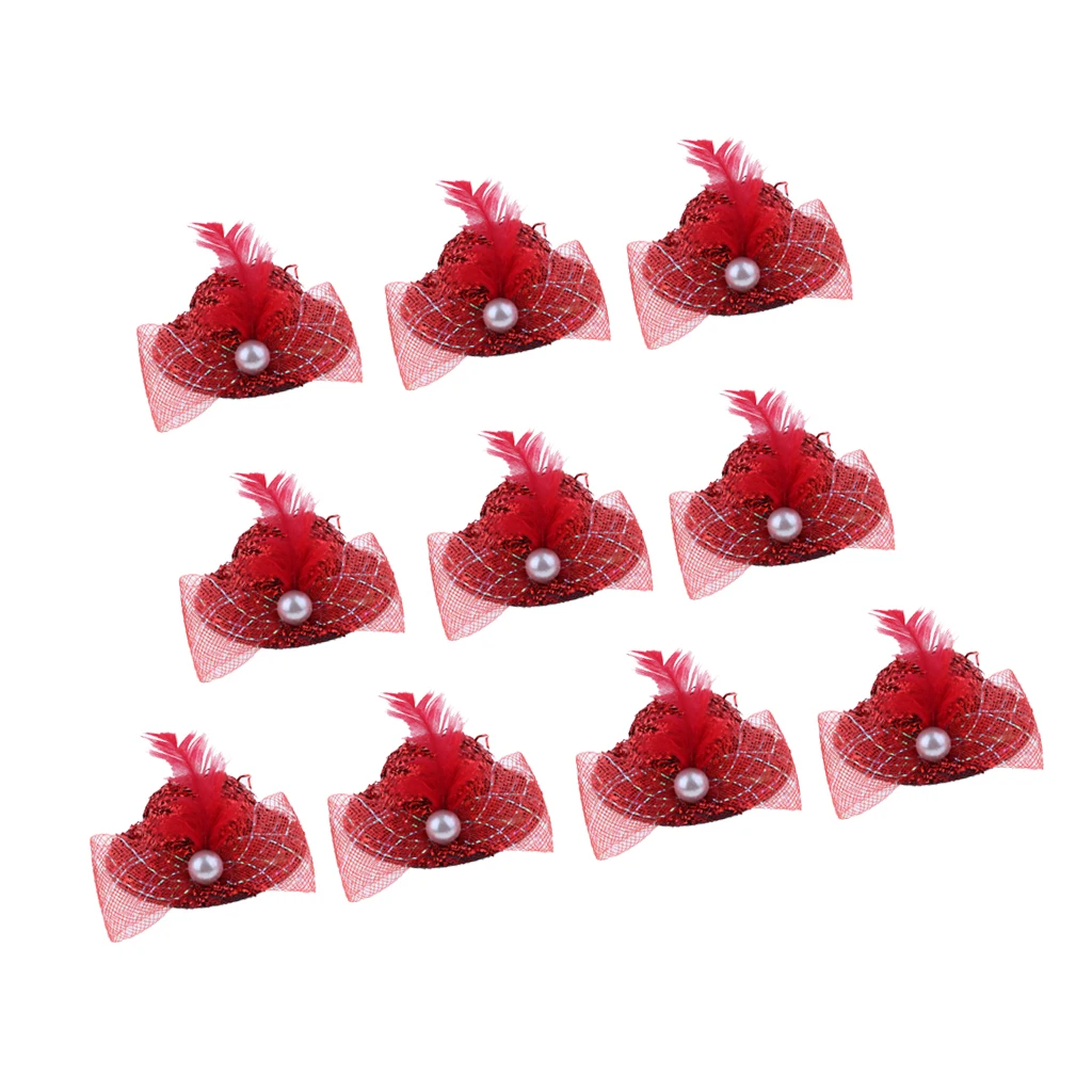 10 pieces Elegant Classic Doll Cap New Round Bowler Hat with Feather Decor for 28-30cm Doll Clothes Accessory Red
10 pieces Elegant Classic Doll Cap New Round Bowler Hat with Feather Decor for 28-30cm Doll Clothes Accessory Red