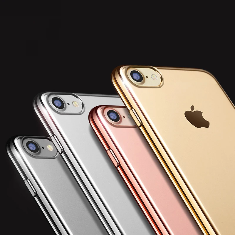 Electroplating TPU Soft Case for iPhone 7 8 Plus Clear Cover Thin Slim Fashion Luxury for iPhone 7Plus 8Plus Transparent
Electroplating TPU Soft Case for iPhone 7 8 Plus Clear Cover Thin Slim Fashion Luxury for iPhone 7Plus 8Plus Transparent