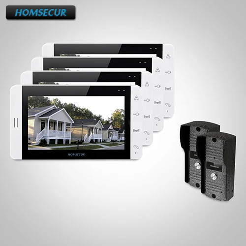HOMSECUR 7 "проводной видео и аудио Домашний домофон + металлический корпус камеры