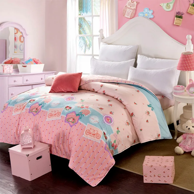 100% Cotton Duvet Cover Love Flowers Printing Quilt Covers Blanket Soft Beding Home Textile Full Queen King Size 160x210cm | Дом и сад