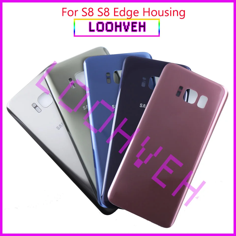 Новая стеклянная задняя крышка батарейного отсека для Samsung Galaxy S8 G950 + G955 Plus Задняя