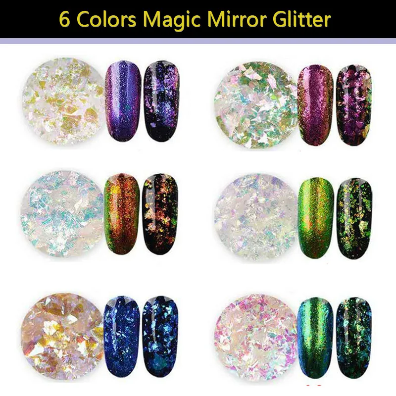 1 box lucency Chameleon Magic Mirror Effect Flakes Multi Chrome Nail Powder Glitter Sequins Nail Art Gel Nail Polish Manicure
1 box lucency Chameleon Magic Mirror Effect Flakes Multi Chrome Nail Powder Glitter Sequins Nail Art Gel Nail Polish Manicure