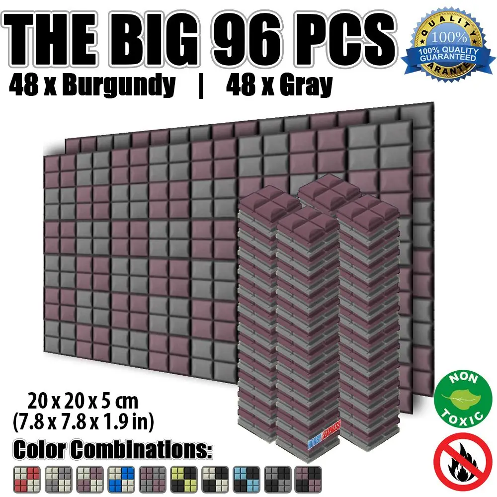 Arrowzoom 20*20*5 cm (7.8*7.8*1.9 in) Sound Absorption Acoustic Foam Hemisphere Grid Studio Panel Tile 96 pcs Pack KK1040
Arrowzoom 20*20*5 cm (7.8*7.8*1.9 in) Sound Absorption Acoustic Foam Hemisphere Grid Studio Panel Tile 96 pcs Pack KK1040