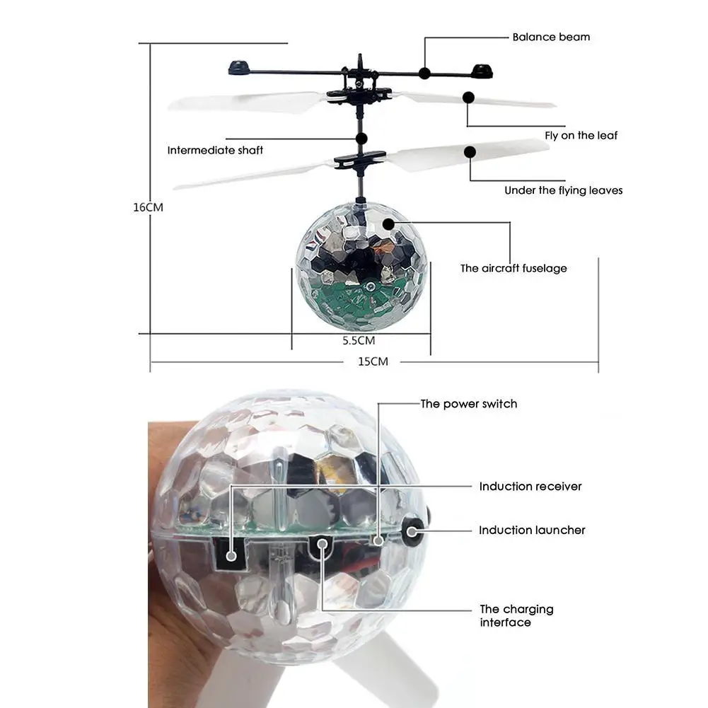 Colorful LED Flying Ball Flashing Infrared Induction Helicopter Disco Magic LED Ball Stage Lamp Xmas Gift for Kid Drop Shipping
Colorful LED Flying Ball Flashing Infrared Induction Helicopter Disco Magic LED Ball Stage Lamp Xmas Gift for Kid Drop Shipping