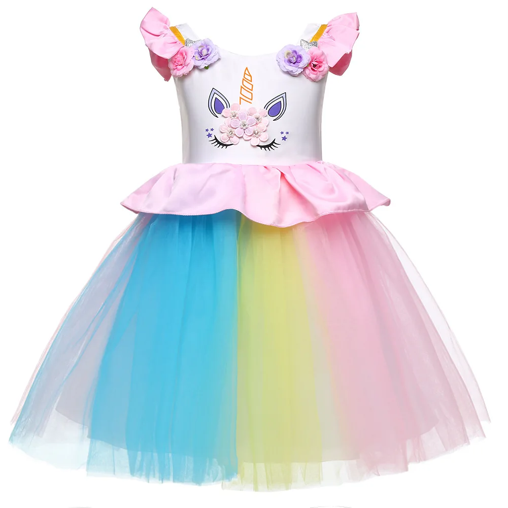 Unicorn Tutu Dress Princess Dress Girls Birthday Wedding Party Dress Infant Baby Rainbow Flower Ball Gown Children Clothing
Unicorn Tutu Dress Princess Dress Girls Birthday Wedding Party Dress Infant Baby Rainbow Flower Ball Gown Children Clothing