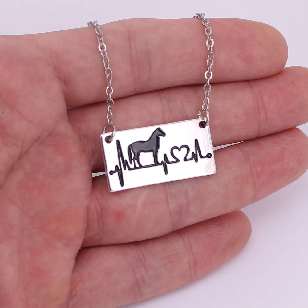 hzew new two colors Electrocardiogram heart Heartbeat horse pendant necklace cut horse necklace gift fashion jewelry necklaces
hzew new two colors Electrocardiogram heart Heartbeat horse pendant necklace cut horse necklace gift fashion jewelry necklaces