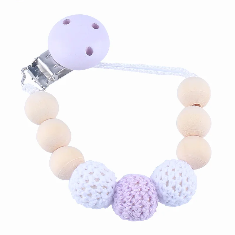 Baby Pacifier Clip Dummy Holder Cotton Chain Wooden Beads Crochet Teething Toy
Baby Pacifier Clip Dummy Holder Cotton Chain Wooden Beads Crochet Teething Toy