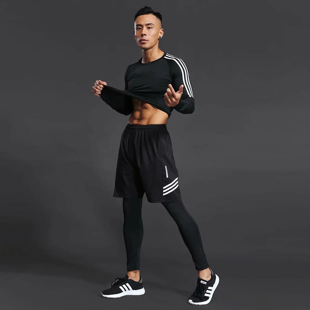 3pcs / set Men's Gym Workout Sports Suit Fitness Compression Clothes Running Jogging Sport Wear Exercise Workout Tights
3pcs / set Men's Gym Workout Sports Suit Fitness Compression Clothes Running Jogging Sport Wear Exercise Workout Tights