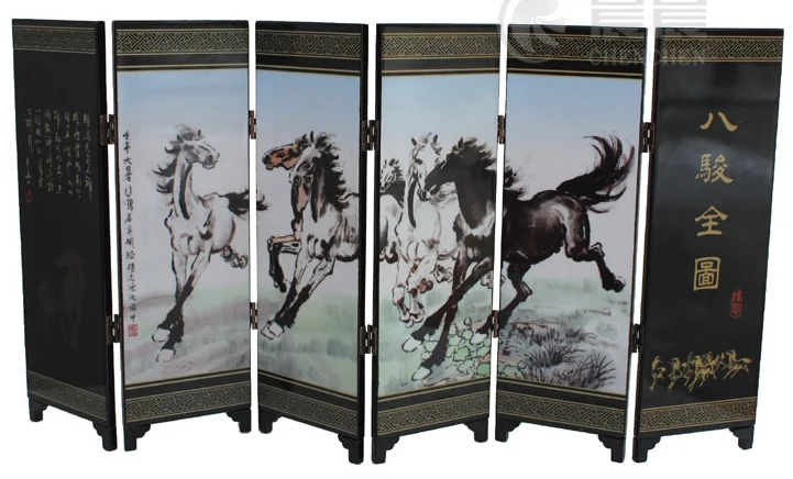 ( Mini ) Exquisite Chinese Classical Lacquer Painting Decorative Eight Horses Folding Screen
( Mini ) Exquisite Chinese Classical Lacquer Painting Decorative Eight Horses Folding Screen