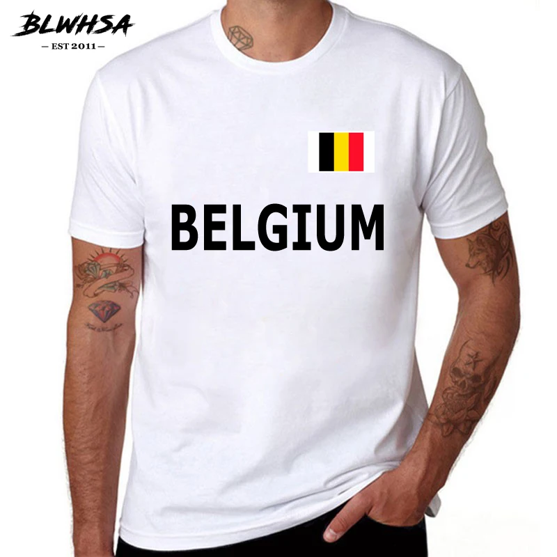 BLWHSA Summer Man's T-shirt T-shirts Belgium Flag and Letters Print Male 100% Cotton Mens Short Sleeve Tops Tees
BLWHSA Summer Man's T-shirt T-shirts Belgium Flag and Letters Print Male 100% Cotton Mens Short Sleeve Tops Tees