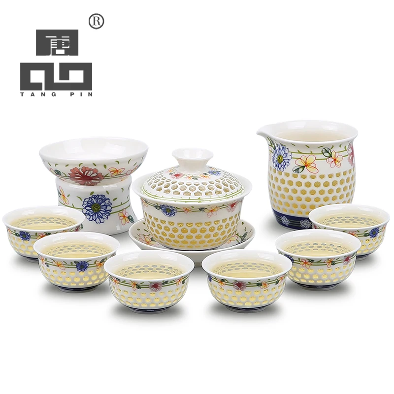 Сине белый керамический чайник Gaiwan чайная чашка для Пуэр китайский кунг фу