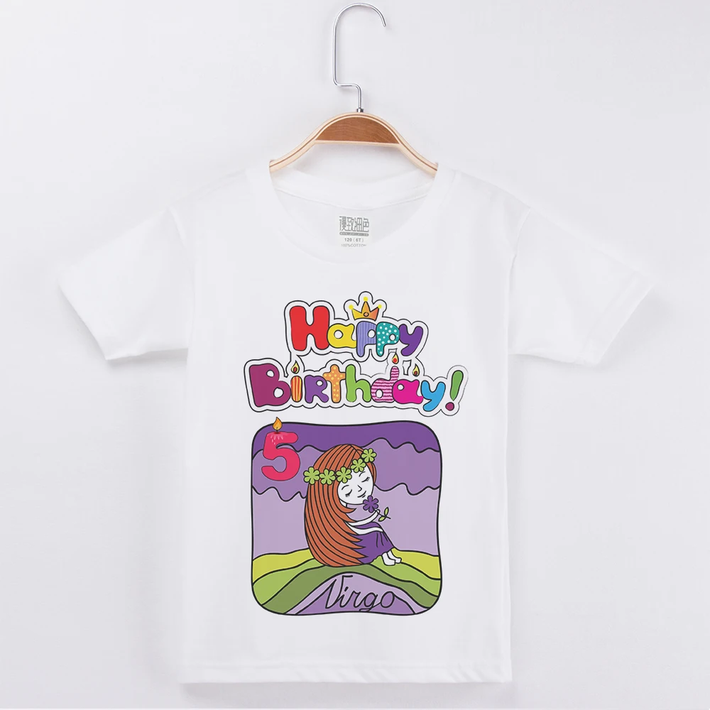 New Fashion Birthday Clothes For Girls Constellations printing Girl T Shirt Kids Cotton Summer Children Clothing Boys Tops Tees
New Fashion Birthday Clothes For Girls Constellations printing Girl T Shirt Kids Cotton Summer Children Clothing Boys Tops Tees
