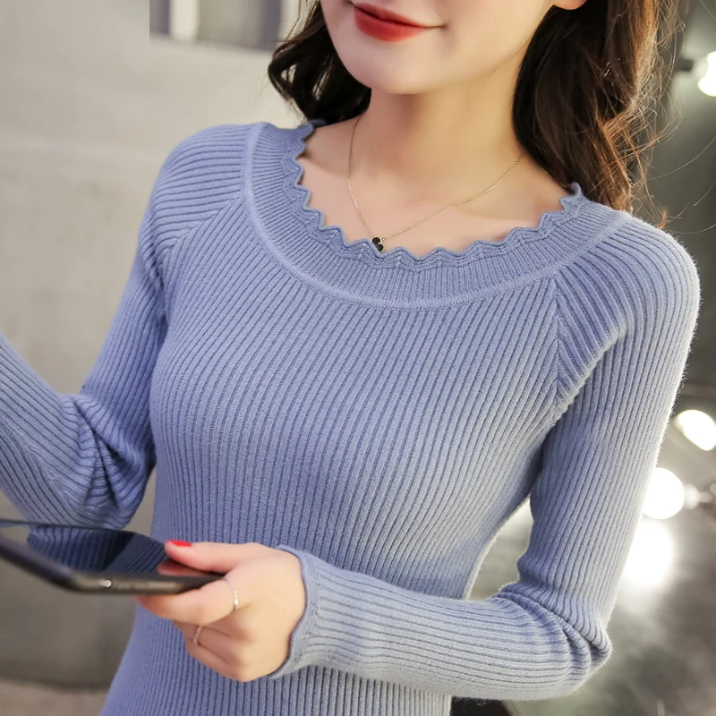 2020 morality short pure color round collar ladies blouse with long sleeves in the spring and autumn stretch sweater
2020 morality short pure color round collar ladies blouse with long sleeves in the spring and autumn stretch sweater