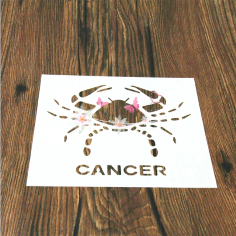 1PC Cartoon Cancer Shaped Reusable Stencil Airbrush Painting Art DIY Home Decor Scrap booking Album Crafts
1PC Cartoon Cancer Shaped Reusable Stencil Airbrush Painting Art DIY Home Decor Scrap booking Album Crafts