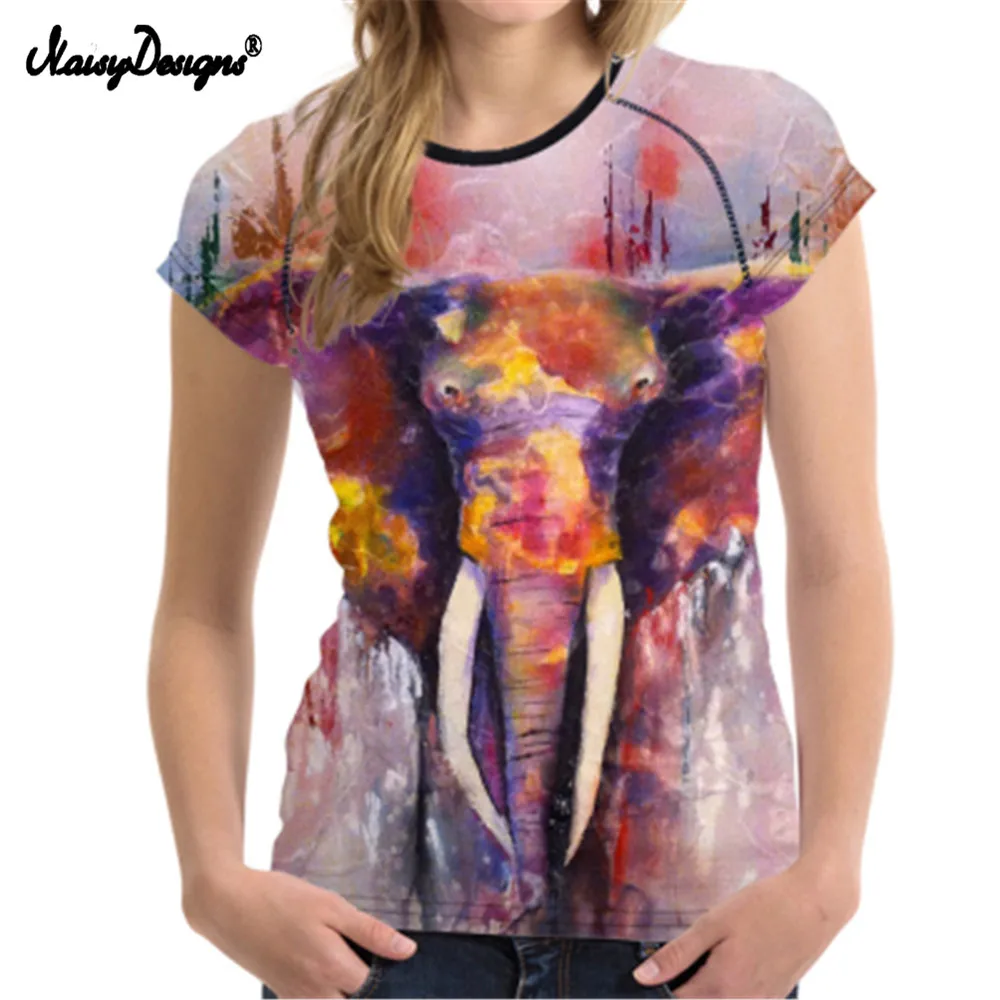 NoisyDesigns Women T Shirts 3D Elephant Printed Short Sleeve Shirts Female Harajuku Brand Colorful Tee Ladies T-shirt Camisetas
NoisyDesigns Women T Shirts 3D Elephant Printed Short Sleeve Shirts Female Harajuku Brand Colorful Tee Ladies T-shirt Camisetas