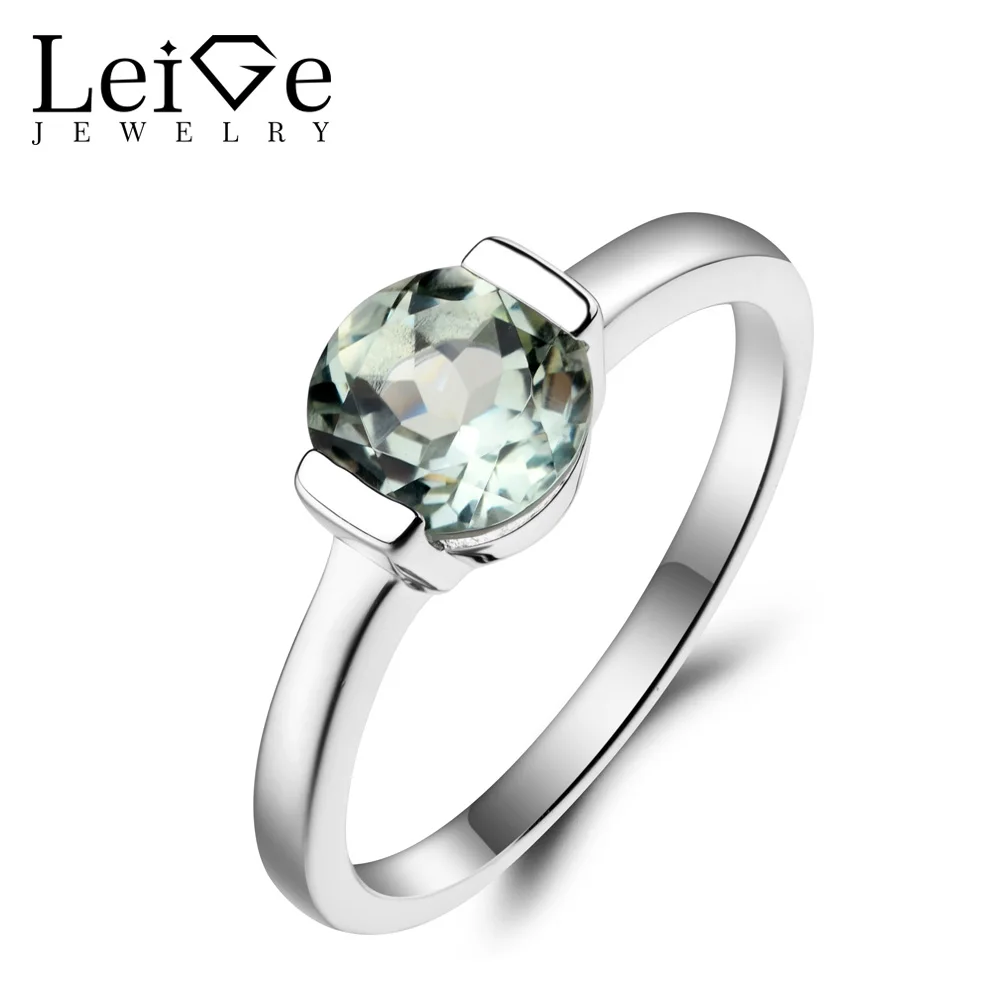 Leige Jewelry Wedding Ring Natural Green Amethyst Ring Round Cut Green Gemstone Genuine 925 Sterling Silver Gifts for Women
Leige Jewelry Wedding Ring Natural Green Amethyst Ring Round Cut Green Gemstone Genuine 925 Sterling Silver Gifts for Women