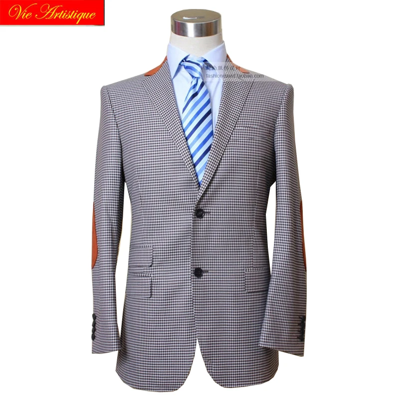 custom tailor made suits 3 pieces jacket pant vest wool Men's groom tuxedos slim fit wedding coffee dog tooth small plaid 2018
custom tailor made suits 3 pieces jacket pant vest wool Men's groom tuxedos slim fit wedding coffee dog tooth small plaid 2018