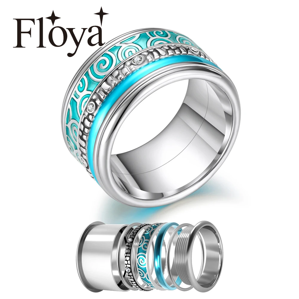 Floya Stainless Steel Rings For Women Interchangeable Rotatable Wedding Ring Big Band Aneis Feminino Anillos Mujer Layers Ring
Floya Stainless Steel Rings For Women Interchangeable Rotatable Wedding Ring Big Band Aneis Feminino Anillos Mujer Layers Ring