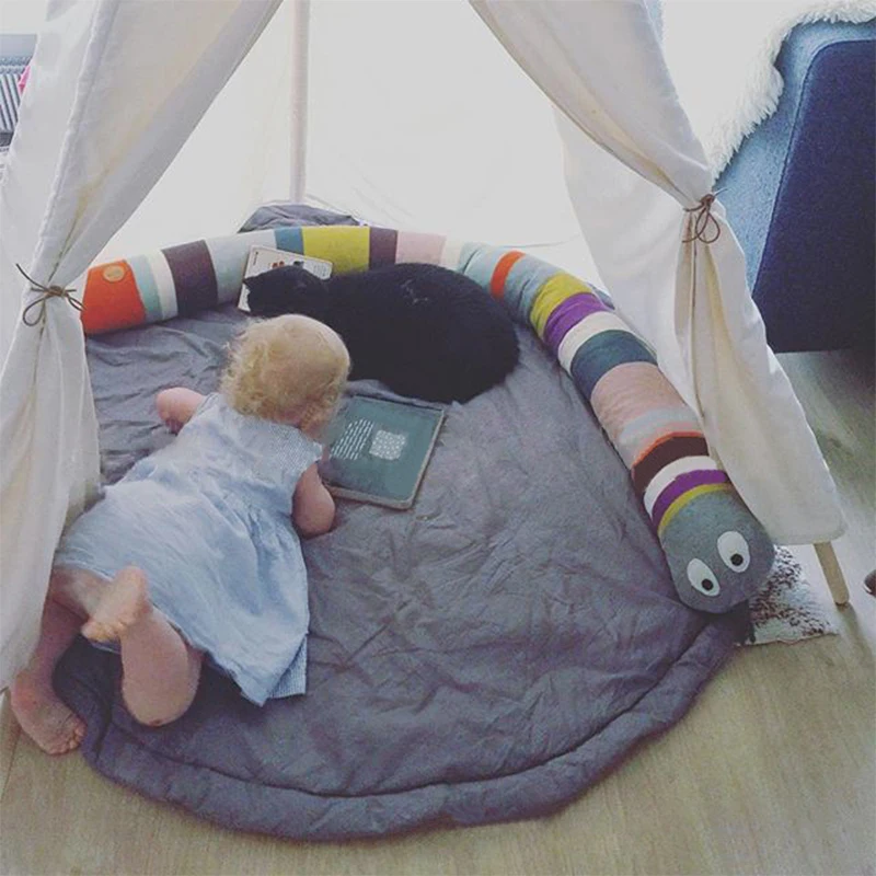 Baby Bed Bumper Rainbow Snake Infant Cushion Children Play Toys Luxury Designer Bedding Set Long Crib Protector | Мать и ребенок