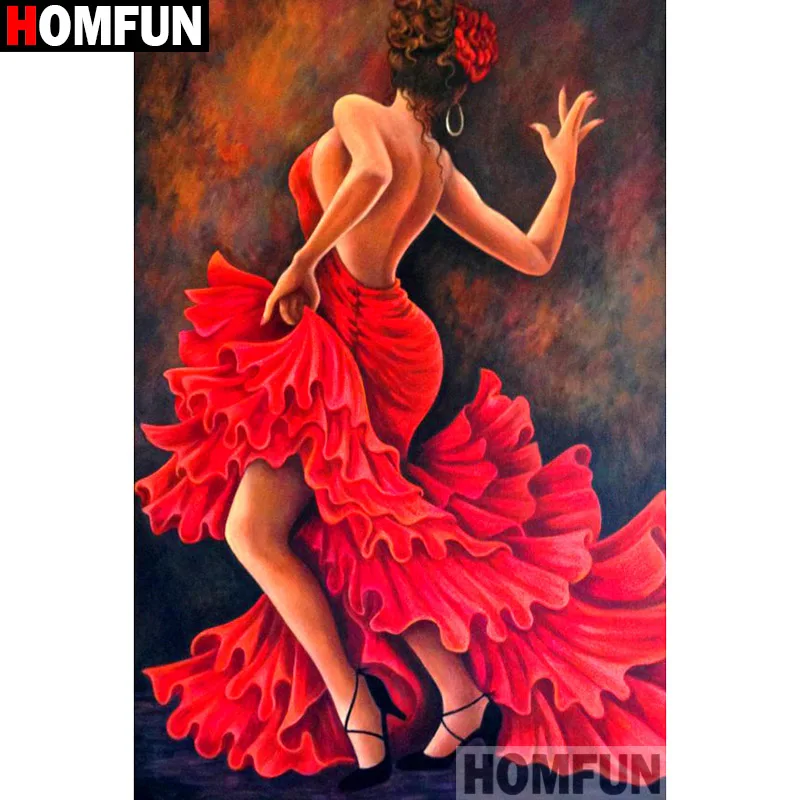 Алмазная 5d картина HOMFUN Танцующая красота вышивка крестиком с полными
