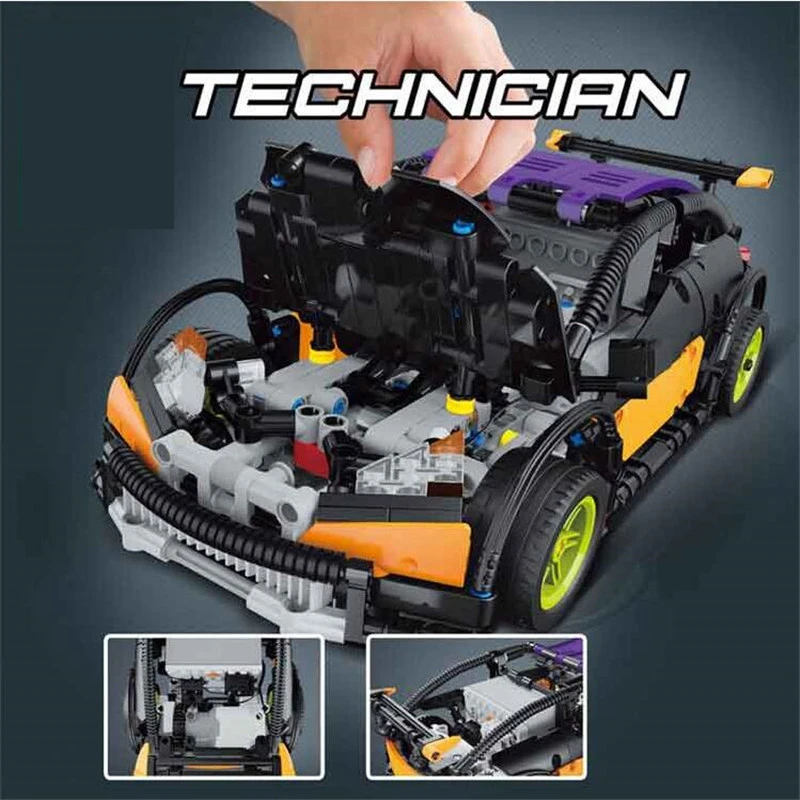 20053 Technic серии хэтчбек тип RC пульт дистанционного управления автомобиль MOC-6604