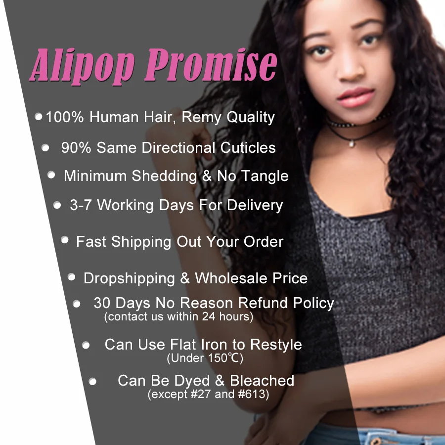 Water Wave Hair With Closure Frontal 3 Bundles With Frontal 13x4 ALIPOP 100% Human Hair 10-28 Inch Remy Extensions Indian Hair
