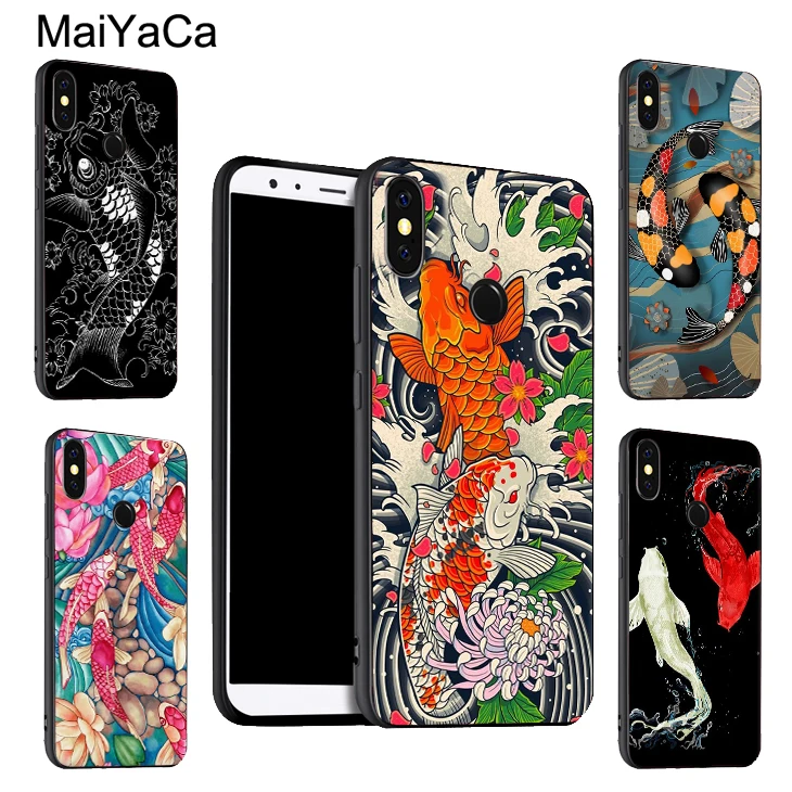 Чехол MaiYaCa Koi Carp Fish для POCO X3 F2 Pro F1 Red mi Note 9 8 T 7 9S 9C Mi 10 Lite A3 9T|Бамперы| |
