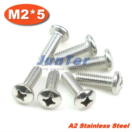 1000pcs/lot DIN7985 M2*5 Stainless Steel A2 Pan Head Phillips (Cross recessed pan head) Screw
1000pcs/lot DIN7985 M2*5 Stainless Steel A2 Pan Head Phillips (Cross recessed pan head) Screw