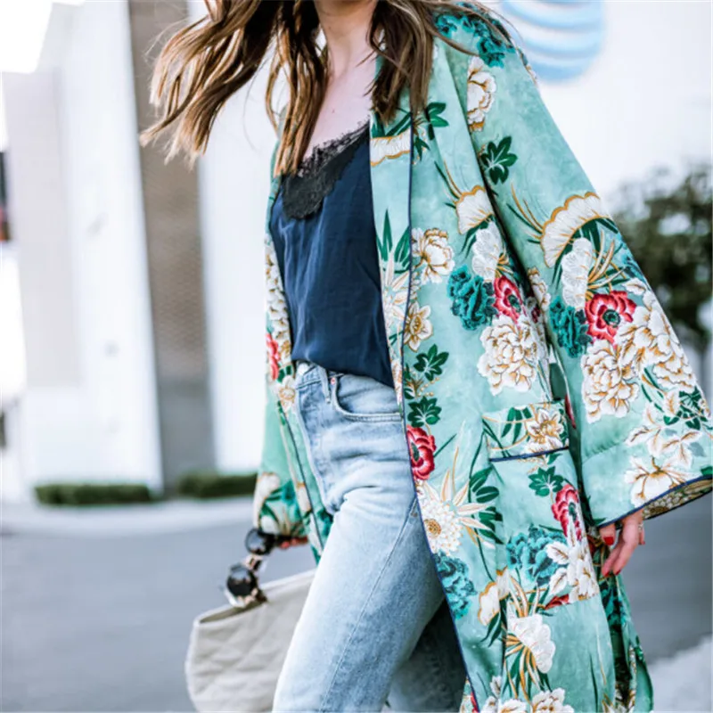 Plus Size S-3XL High Street Jacket Floral Printed Loose Coat Women Long Cardigan Boho Coat Casual Long Sleeve Jacket Blouses
Plus Size S-3XL High Street Jacket Floral Printed Loose Coat Women Long Cardigan Boho Coat Casual Long Sleeve Jacket Blouses