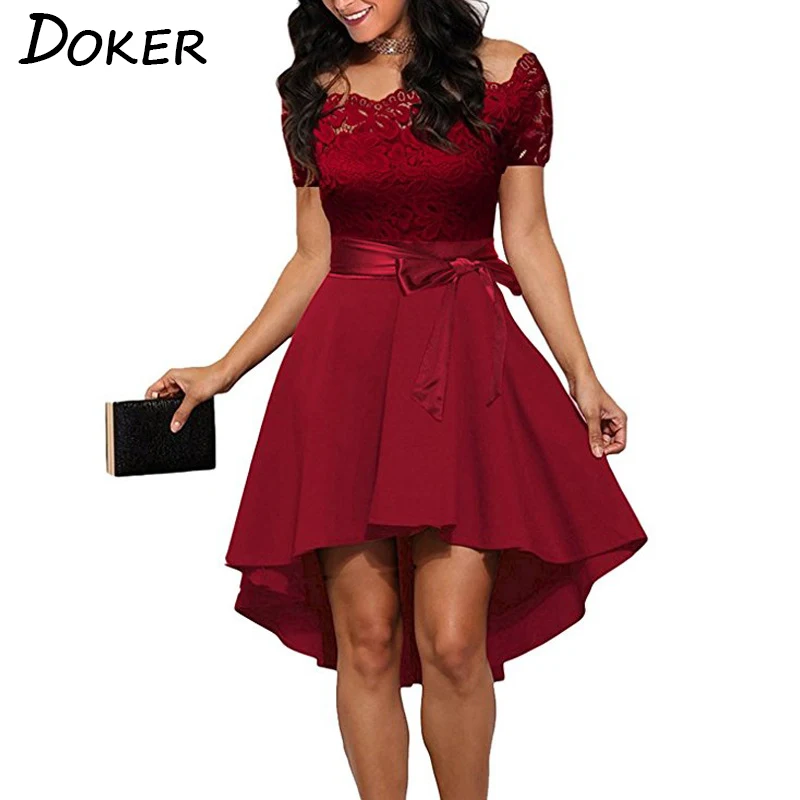 Elegant Red Lace Dress Women Patchwork Slash Neck Short Sleeve Sashes Tunic Dress 2018 Summer Ladies Sexy Evening Party Dresses
Elegant Red Lace Dress Women Patchwork Slash Neck Short Sleeve Sashes Tunic Dress 2018 Summer Ladies Sexy Evening Party Dresses