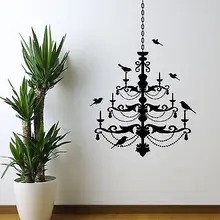 New Arrival Chandelier, Large Wall Stickers, Birds, Silhouette, Decal, Art,Bedroom /Living Room / TV Backdrop