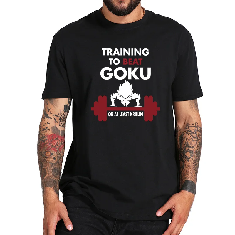 Тренировочная футболка Goku Z с аниме 100% хлопок высокое качество супернерди для