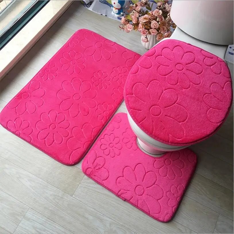 3Pcs/Sets Bathroom Mat Set Floor Rugs Embossing Flannel Cushion Toilet Seat Cover Bath Mat for Home Decoration Bathroom Product
3Pcs/Sets Bathroom Mat Set Floor Rugs Embossing Flannel Cushion Toilet Seat Cover Bath Mat for Home Decoration Bathroom Product