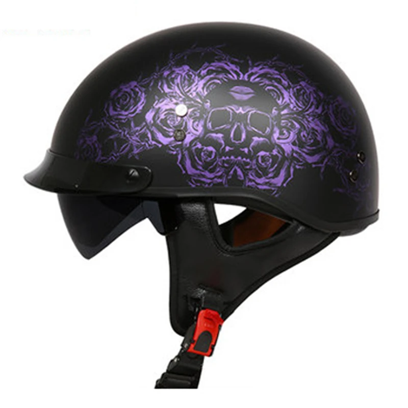FRP прочный корпус полулицевой мотоциклетный шлем DOT Approved cruiser для взрослых