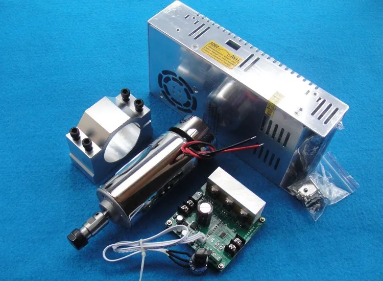 one set 400W brushed high-speed air-cooled spindle motor with bracket speed controller, power supply for machine spindle PCB
one set 400W brushed high-speed air-cooled spindle motor with bracket speed controller, power supply for machine spindle PCB