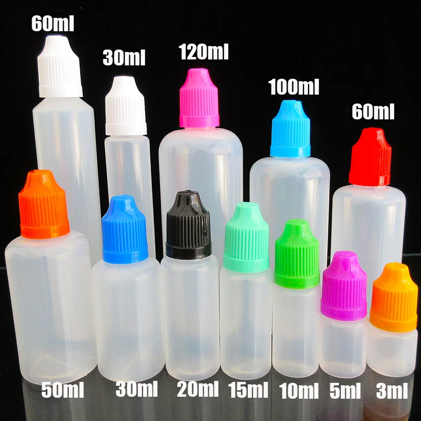 5pcs Free Shipping 50ML LDPE Squeezable Soft Bottle Dropper with Long Thin Nozzle Childproof Cap E Cig Oil | Красота и здоровье