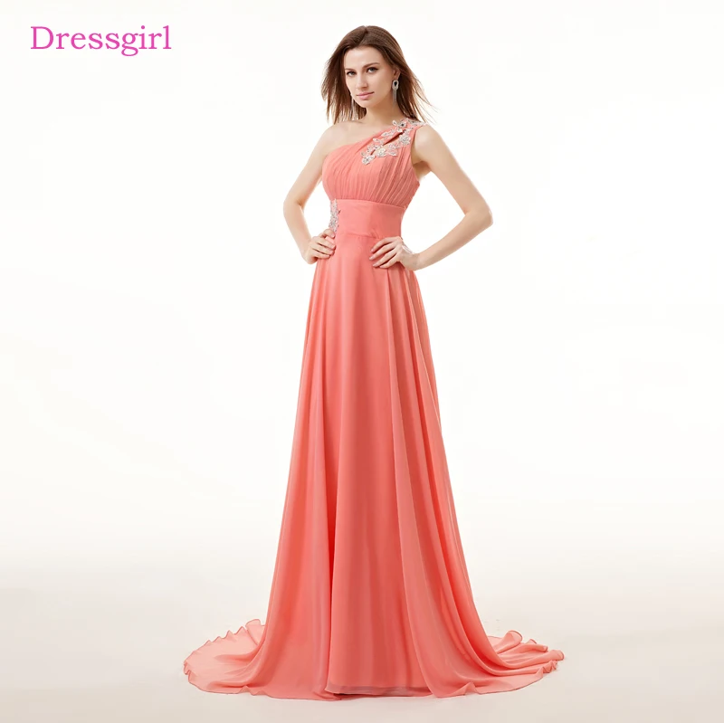 Coral Evening Dresses A-line One-shoulder Chiffon Lace Beaded Elegant Women Long Evening Gown Prom Dress Robe De Soiree
Coral Evening Dresses A-line One-shoulder Chiffon Lace Beaded Elegant Women Long Evening Gown Prom Dress Robe De Soiree