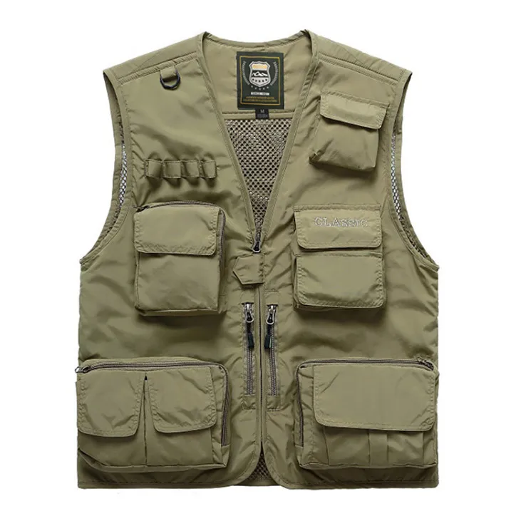 Spring Autumn Multi-pockets Casual Vest Men Professional Photography Cameraman Mesh Vest for Reporter Vests Waistcoat
Spring Autumn Multi-pockets Casual Vest Men Professional Photography Cameraman Mesh Vest for Reporter Vests Waistcoat