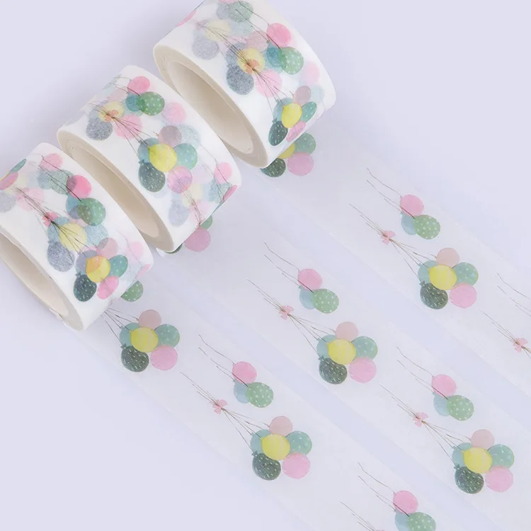 

1pc 25mm*7m Balloon Bouquet Cute Washi Tape High Sticky Girl Masking Tape Decorative Paper Tape