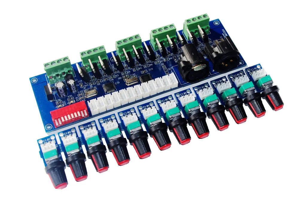 12 channel DMX512 RGB controller 4 groups RGB 12CH DMX512 decoder DC12-324V input Dimming with manual knob
12 channel DMX512 RGB controller 4 groups RGB 12CH DMX512 decoder DC12-324V input Dimming with manual knob