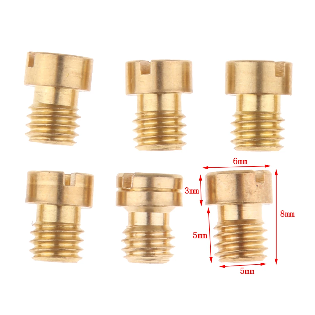 6x Slow Air Jet Carburetor Injector Nozzle Main Jet 75.78.80.82.85.88 for Keihin PWK FCR OKO KOSO Carburetor Thread M5
6x Slow Air Jet Carburetor Injector Nozzle Main Jet 75.78.80.82.85.88 for Keihin PWK FCR OKO KOSO Carburetor Thread M5