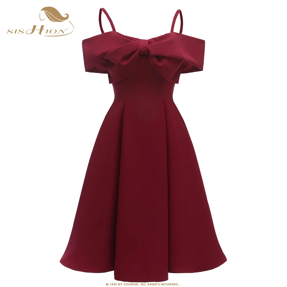 SISHION Women Summer Spaghetti Strap Dress CD1695 Sleeveless Sexy Big Bow Red Blue Black Swing Elegant Club Party Dresses
SISHION Women Summer Spaghetti Strap Dress CD1695 Sleeveless Sexy Big Bow Red Blue Black Swing Elegant Club Party Dresses