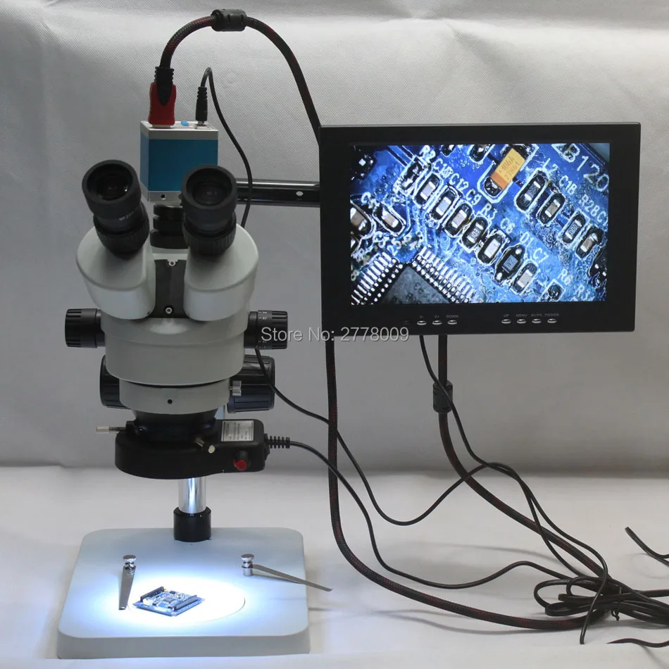 Trinocular Stereo Microscope 3.5X-90X Continuous Zoom Magnification 16MP HDMI Industrial Camera LED Light Source 10-inch Monitor
Trinocular Stereo Microscope 3.5X-90X Continuous Zoom Magnification 16MP HDMI Industrial Camera LED Light Source 10-inch Monitor