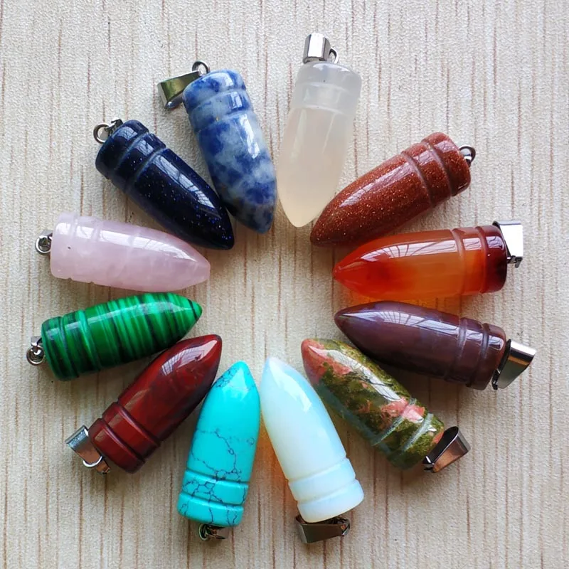 wholesale 24pcs/lot 2018 new Fashion high quality assorted natural stone bullet shape charms pendants fit jewelry making free
wholesale 24pcs/lot 2018 new Fashion high quality assorted natural stone bullet shape charms pendants fit jewelry making free