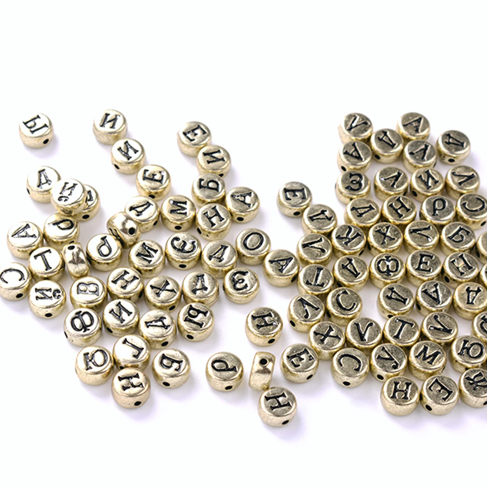 100pcs/bag Russian Alphabet Beads Round White Gold Silver Acrylic Beads DIY Handmade String Jewelry Accessories Party Supplies
100pcs/bag Russian Alphabet Beads Round White Gold Silver Acrylic Beads DIY Handmade String Jewelry Accessories Party Supplies