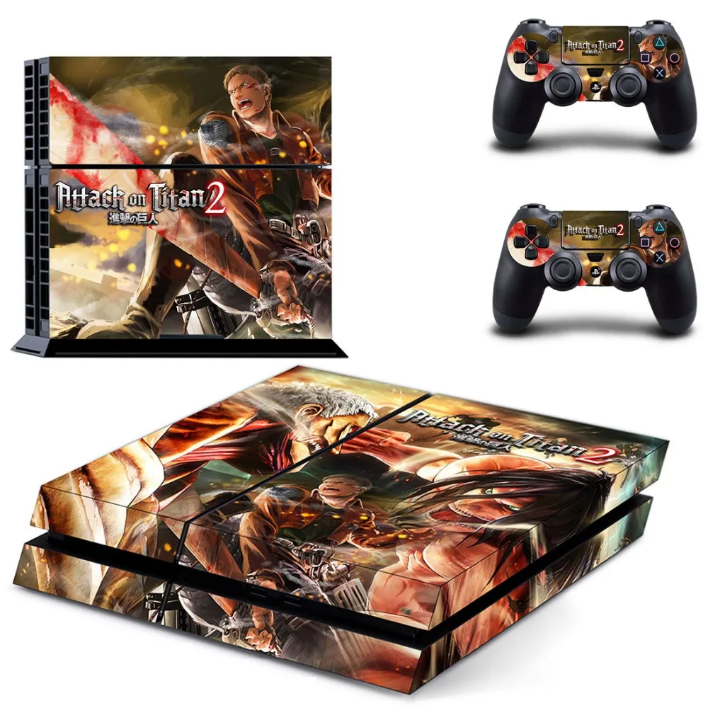 Атака на Титанов 2 PS4 наклейка всю кожу лицевые панели для Sony playstation 4 консоль и