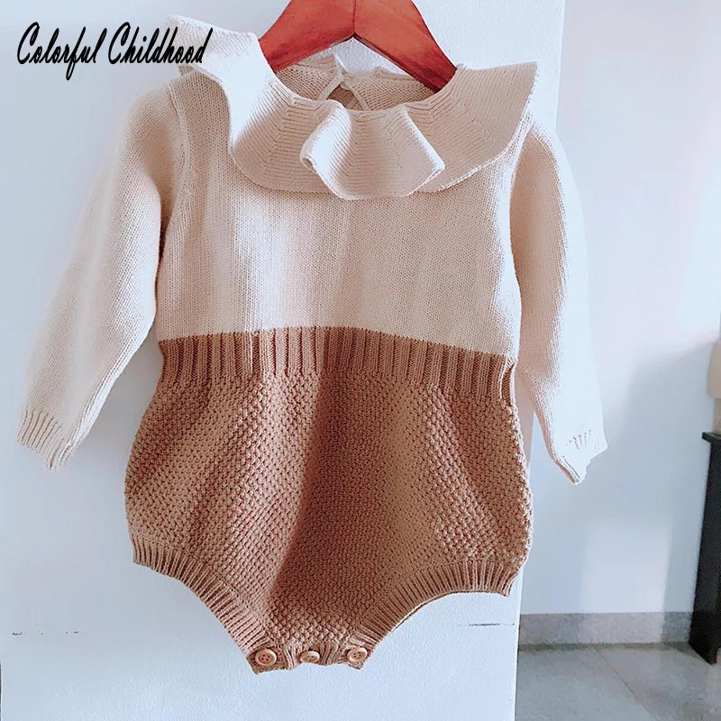 Newborn baby romper Peter pan collar knited girls jumpsuit thick autumn winter overalls for kids children clothes 0 to 24m
Newborn baby romper Peter pan collar knited girls jumpsuit thick autumn winter overalls for kids children clothes 0 to 24m